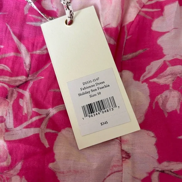 NWT Love shack fancy Fabienne dress holiday sun fuschia - Picture 3 of 5